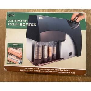 Innovage Automatic Coin Sorter WIth Coing Wrappers Battery Opertated 4 Barrel